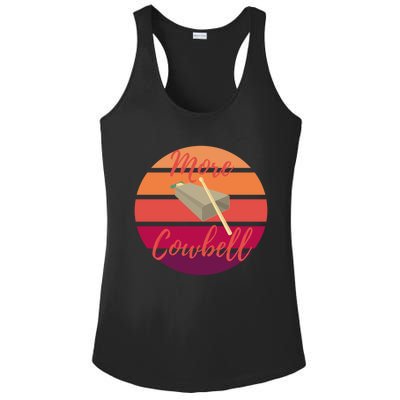 Retro More Cowbell Gift Ladies PosiCharge Competitor Racerback Tank