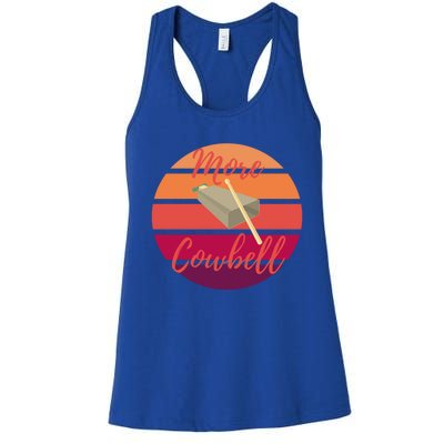 Retro More Cowbell Gift Women's Racerback Tank