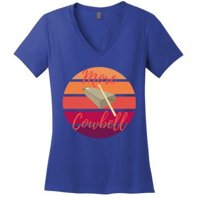 Retro More Cowbell Gift Women's V-Neck T-Shirt