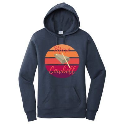 Retro More Cowbell Gift Women's Pullover Hoodie