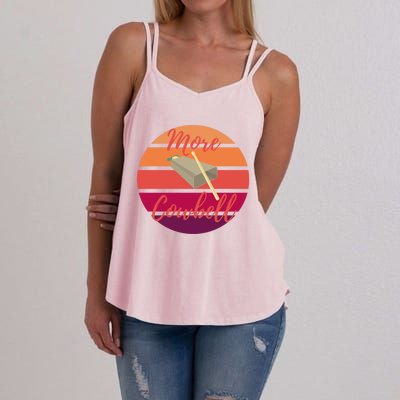 Retro More Cowbell Gift Women's Strappy Tank