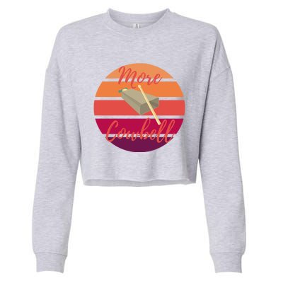 Retro More Cowbell Gift Cropped Pullover Crew