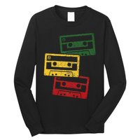 Reggae Music Cassette Tapes Vintage Retro Rastafari Rasta Long Sleeve Shirt