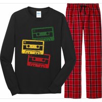 Reggae Music Cassette Tapes Vintage Retro Rastafari Rasta Long Sleeve Pajama Set