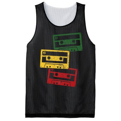 Reggae Music Cassette Tapes Vintage Retro Rastafari Rasta Mesh Reversible Basketball Jersey Tank