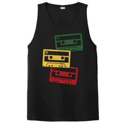 Reggae Music Cassette Tapes Vintage Retro Rastafari Rasta PosiCharge Competitor Tank