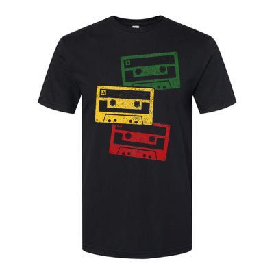 Reggae Music Cassette Tapes Vintage Retro Rastafari Rasta Softstyle® CVC T-Shirt