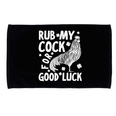 Rub My Cock Good Luck, Funny Chicken Lovers Microfiber Hand Towel