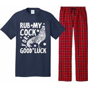 Rub My Cock Good Luck, Funny Chicken Lovers Pajama Set