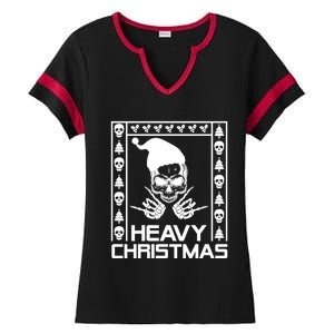 Rock Metal Christmas Ugly Christmas Rocker Rock Music Great Gift Ladies Halftime Notch Neck Tee