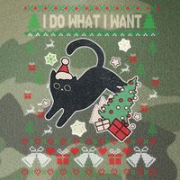Retro Meowy Christmas I Do What I Want Funny Cat Gift Legacy Tie Dye Trucker Hat