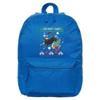 Retro Meowy Christmas I Do What I Want Funny Cat Gift 16 in Basic Backpack