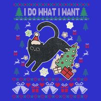 Retro Meowy Christmas I Do What I Want Funny Cat Gift 16 in Basic Backpack