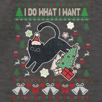 Retro Meowy Christmas I Do What I Want Funny Cat Gift Vector Backpack