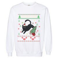 Retro Meowy Christmas I Do What I Want Funny Cat Gift Garment-Dyed Sweatshirt