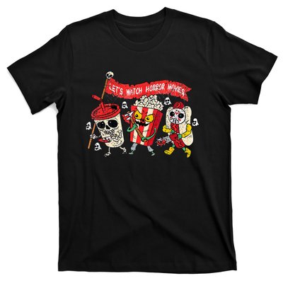 Retro Movie Concessions LetS Watch Horror Movies T-Shirt