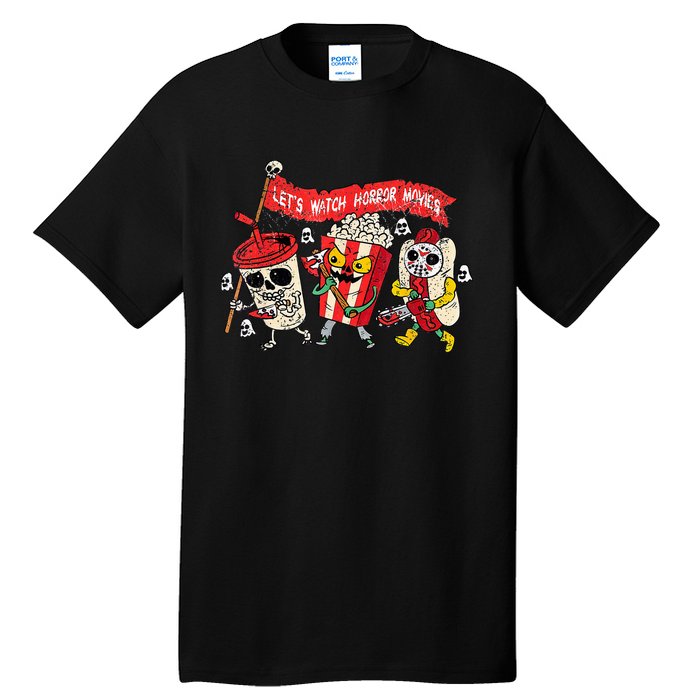 Retro Movie Concessions LetS Watch Horror Movies Tall T-Shirt