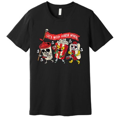 Retro Movie Concessions LetS Watch Horror Movies Premium T-Shirt