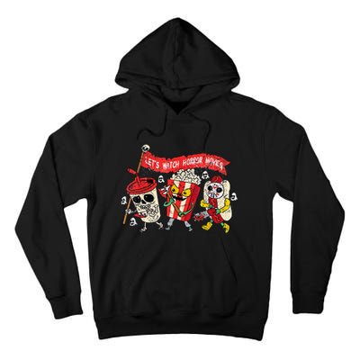 Retro Movie Concessions LetS Watch Horror Movies Tall Hoodie