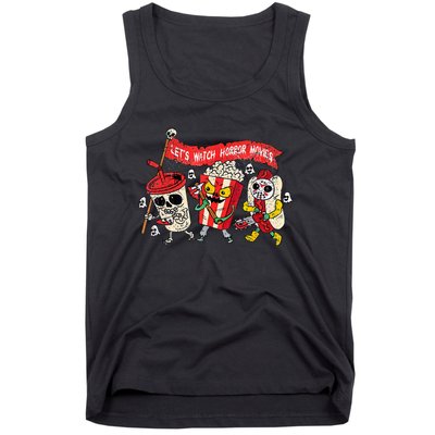 Retro Movie Concessions LetS Watch Horror Movies Tank Top