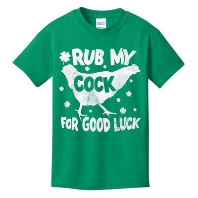 Rub My Cock For Good Luck St Patrick's Day Gift Design Kids T-Shirt