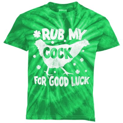 Rub My Cock For Good Luck St Patrick's Day Gift Design Kids Tie-Dye T-Shirt