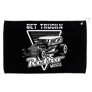 Retro Muscle Cars Hot Rod American Classic Old Automobile Grommeted Golf Towel