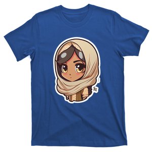 Ramadan Mubarak Cute Anime Arab Hijab Head Scarf Beautiful Gift T-Shirt