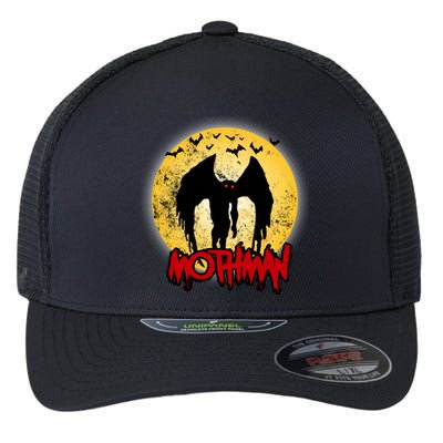 Retro Mothman Cover Flexfit Unipanel Trucker Cap