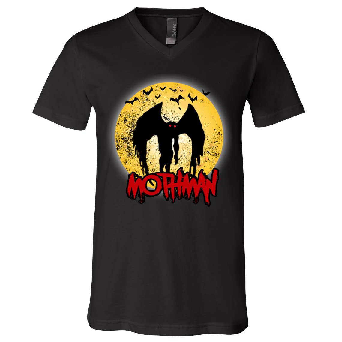 Retro Mothman Cover V-Neck T-Shirt