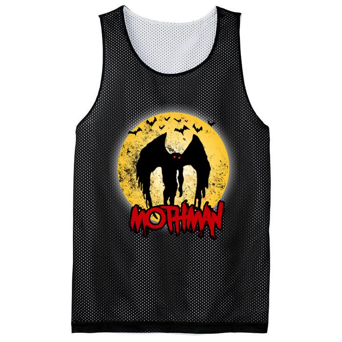 Retro Mothman Cover Mesh Reversible Basketball Jersey Tank