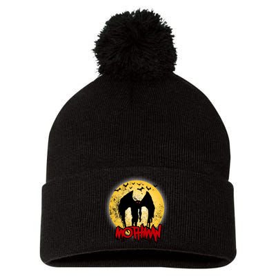 Retro Mothman Cover Pom Pom 12in Knit Beanie