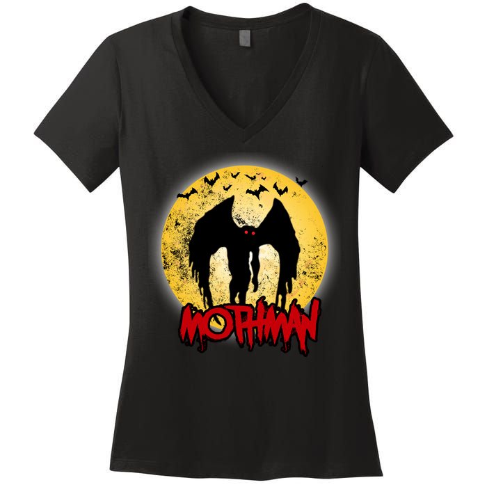Retro Mothman Cover Women's V-Neck T-Shirt
