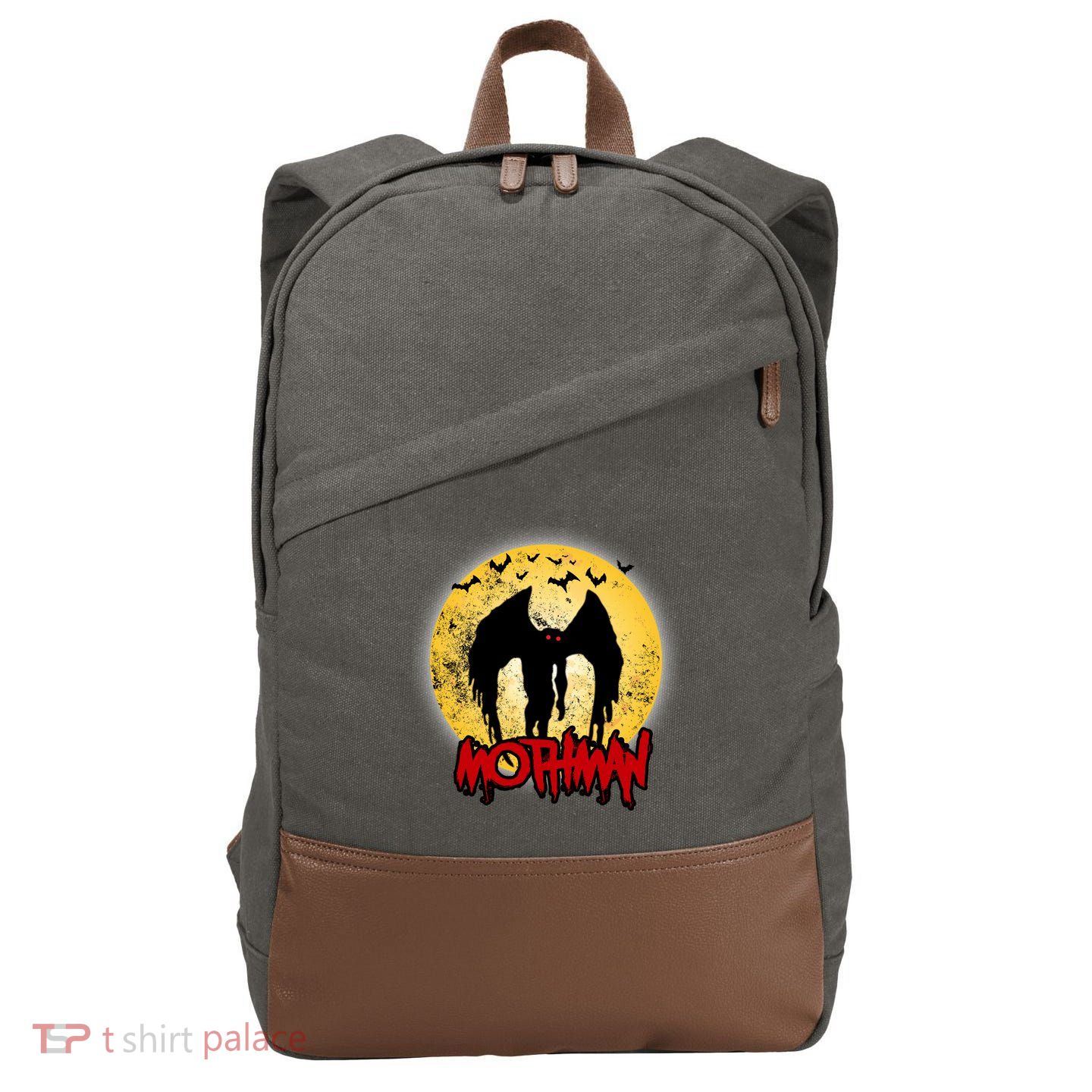 Retro Mothman Cover Cotton Canvas Backpack