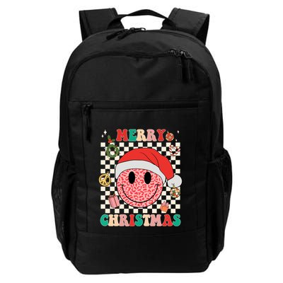 Retro Merry Christmas Happy Face Leopard Smile Face Trendy Gift Backpack
