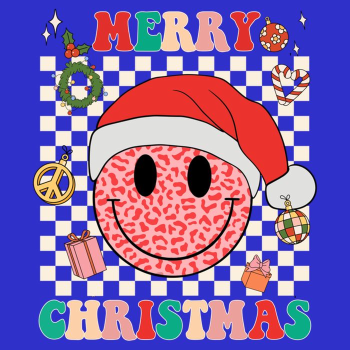 Retro Merry Christmas Happy Face Leopard Smile Face Trendy Gift 16 in Basic Backpack