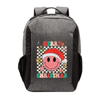 Retro Merry Christmas Happy Face Leopard Smile Face Trendy Gift Vector Backpack