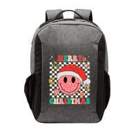 Retro Merry Christmas Happy Face Leopard Smile Face Trendy Gift Vector Backpack