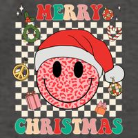 Retro Merry Christmas Happy Face Leopard Smile Face Trendy Gift Vector Backpack