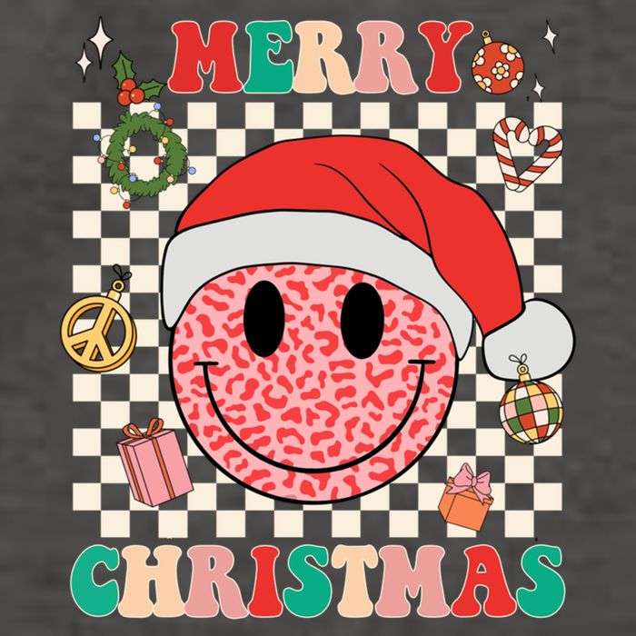 Retro Merry Christmas Happy Face Leopard Smile Face Trendy Gift Vector Backpack