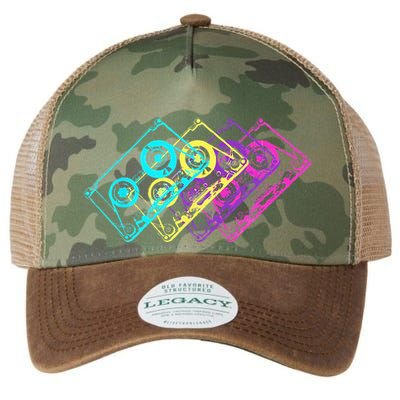 Retro Music Cassette Tapes Mixtape 80s And 90s Legacy Tie Dye Trucker Hat