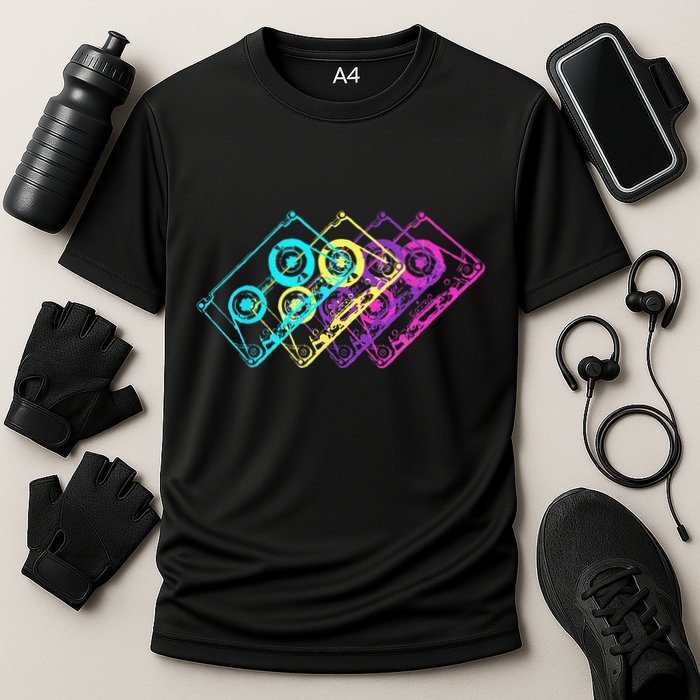 Retro Music Cassette Tapes Mixtape 80s And 90s Performance Shirt