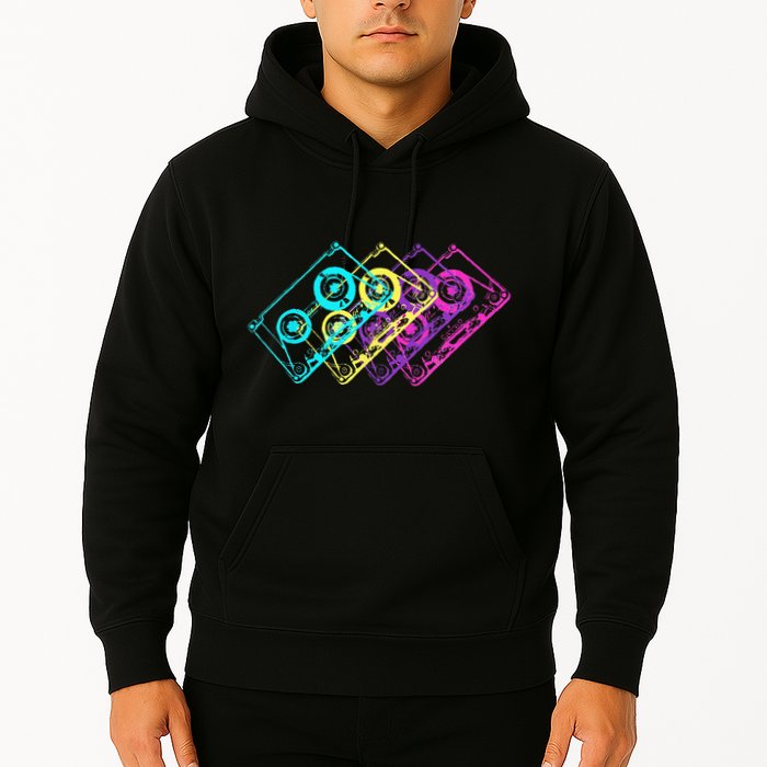Retro Music Cassette Tapes Mixtape 80s And 90s Hoodie