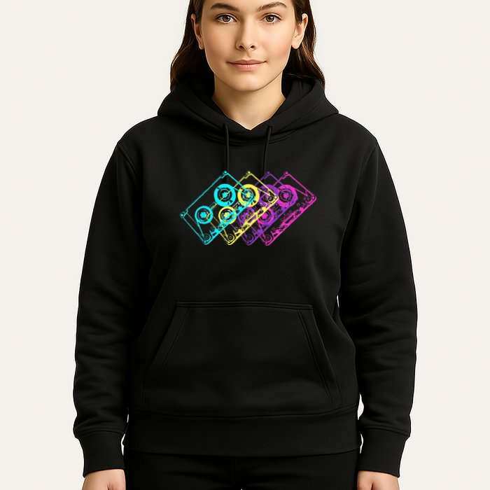 Retro Music Cassette Tapes Mixtape 80s And 90s Hoodie