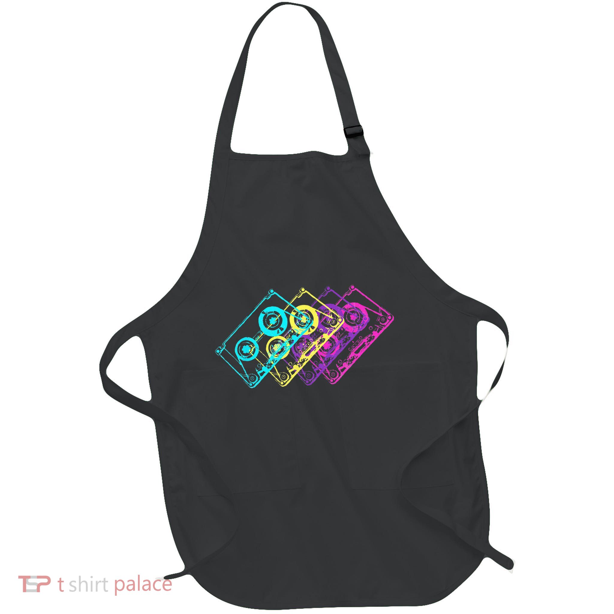 Retro Music Cassette Tapes Mixtape 80s And 90s Apron