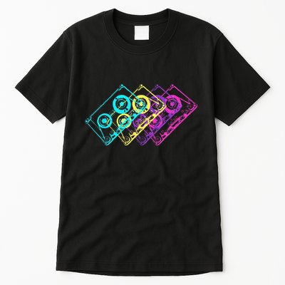 Retro Music Cassette Tapes Mixtape 80s And 90s Tall T-Shirt