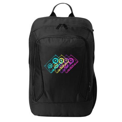 Retro Music Cassette Tapes Mixtape 80s And 90s City Backpack