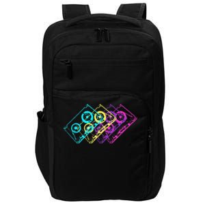 Retro Music Cassette Tapes Mixtape 80s And 90s Impact Tech Backpack