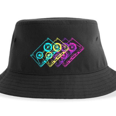 Retro Music Cassette Tapes Mixtape 80s And 90s Sustainable Bucket Hat