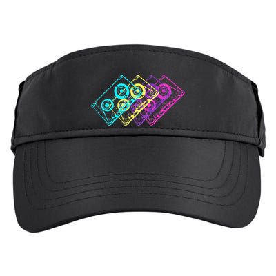 Retro Music Cassette Tapes Mixtape 80s And 90s Adult Drive Performance Visor